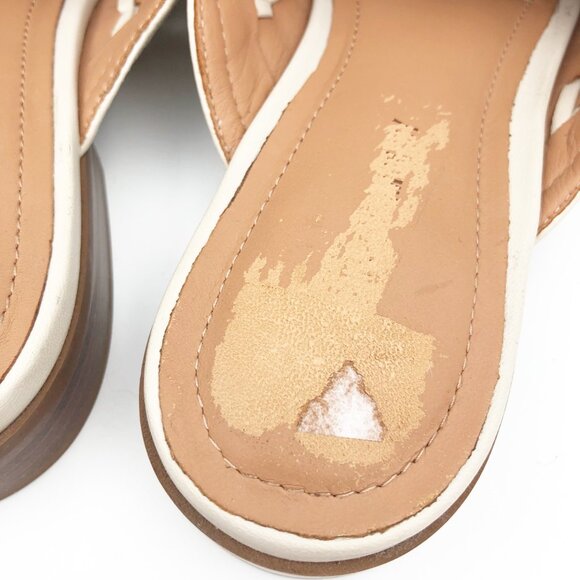 JOHNSTON & MURPHY Ali Woven Tassel Mule Bone Glove Leather Womens 6.5 - Picture 6 of 8